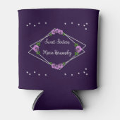 パープルバラシルバージオメトリックスウィート16 缶クーラー (正面)