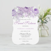パープルバラシルバーワンダーランドスウィート16招待状 招待状 (スタンド正面)