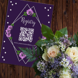 パープルバラシルバー幾何学甘い16レジストリ エンクロージャーカード