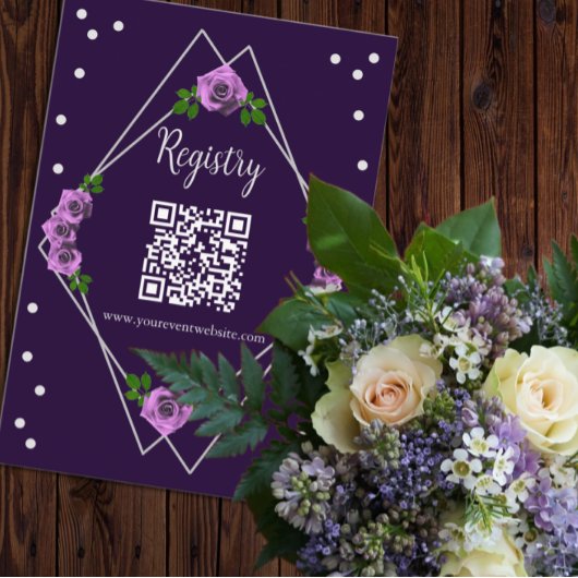 パープルバラシルバー幾何学甘い16レジストリ エンクロージャーカード