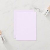 パープルバラソフト淡い色のホワイトパステル無地のカラー カード (正面/裏面インサイチュ)
