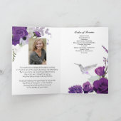 パープルバラハミングバード葬儀プログラム プログラム (内部)