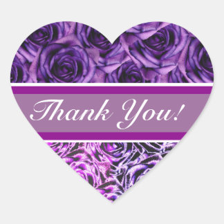 パープルバラハートシール ハートシール