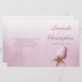 パープルバラバッド薄紫結婚式プログラム (正面/裏面)