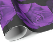 パープルバラバレンタインズデイラッピング紙 ラッピングペーパー (ロールコーナー)