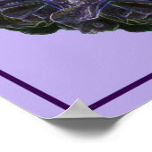 パープルバラフラワーブーケ抽象芸術 ポスター (角)