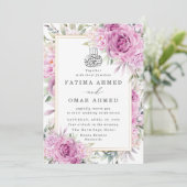 パープルバラフローライスラム結婚教徒 招待状 (スタンド正面)