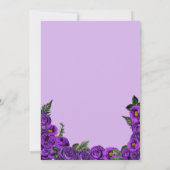 パープルバラフローラエレガントガウンキンセアニェラ 招待状 (裏面)