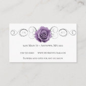 パープルバラフローラショップの名刺 名刺