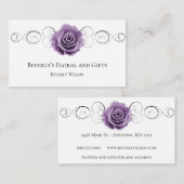 パープルバラフローラショップの名刺 名刺