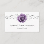 パープルバラフローラショップの名刺 名刺
