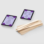 パープルバラフローラスパイダーウェブ秋の結婚式プログラム ハンドファン (組立なし)