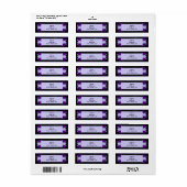 パープルバラフローラスパイダーウェブ秋の結婚式 ラベル (フルシート)