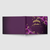 パープルバラフローラスワールキンセアニェラ金ゴールド ゲストブック (全面)