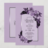 パープルバラフローラブライダルブランチ 招待状 (正面/裏面)