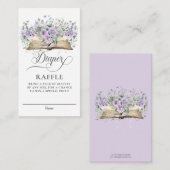パープルバラフローラ新しいチャプター本おむつラッフル エンクロージャーカード (正面/裏面)