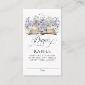 パープルバラフローラ新しいチャプター本おむつラッフル エンクロージャーカード (正面)