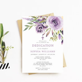 パープルバラフローラ献納招待状 招待状