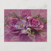 パープルバラマザーズデイ葉書 ポストカード (正面)