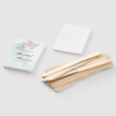 パープルバラユーカリプスグリーンブライダルシャワー ハンドファン (組立なし)