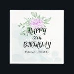 パープルバラユーカリプスグリーンリー30th Birthday スタンダードカクテルナプキン<br><div class="desc">この紫素朴のバラユーカリの緑30歳の誕生日は、あなたの色、スタイルとテーマに合わせることがカスタマイズできる完璧な"30歳の誕生日ナプキン"テンプレートである。この事前に設計された招待状を使用して完璧なテンプレートを作成し、あなただけのユニークなパーソナライズを簡単に。更なるカスタマイズのためクリックには、「更にカスタマイズ」リンクを使用し、このテンプレートを変更するために当社の簡単使用デザインツールを使用する。</div>