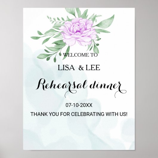 パープルバラユーカリプラーサルディナーパーティー ポスター (正面)