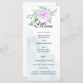 パープルバラユーカリ葉スバースデーパーティー メニュー (正面/裏面)