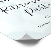 パープルバラユーカリ葉スリタイアパーティー ポスター (角)