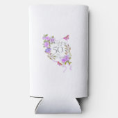 パープルバラリボン誕生日クール スリム缶クーラー (裏面)