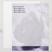 パープルバラレターヘッドデザイン レターヘッド (正面/裏面)