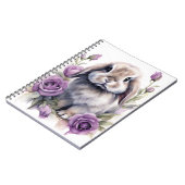 パープルバラロップバニーラビット ノートブック (左側)