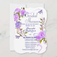 パープルバラロマンティクスブライダルシャワー