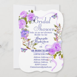パープルバラロマンティクスブライダルシャワー シーズンカード