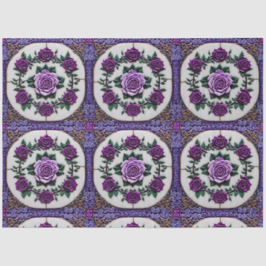 パープルバラ人気があるビューティフルコレクション 薄葉紙 (正面)