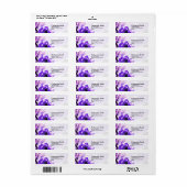 パープルバラ住所 シール (フルシート)