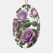 パープルバラ出芽バラ、 セラミックオーナメント (左)