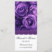 パープルバラ及びパープルレース結婚式 プログラム (裏面)