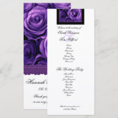 パープルバラ及びパープルレース結婚式 プログラム (正面/裏面)