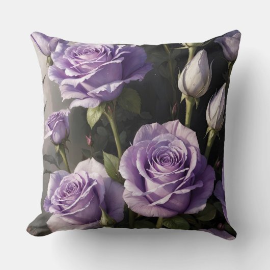 パープルバラ園 クッション (正面)