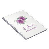 パープルバラ結婚のプランニングノートブック ノートブック (右側)