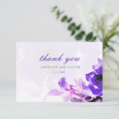 パープルバラ結婚サンキューカード サンキューカード (スタンド正面)
