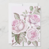 パープルバラ結婚ズ婚約フォト招待状 招待状 (裏面)