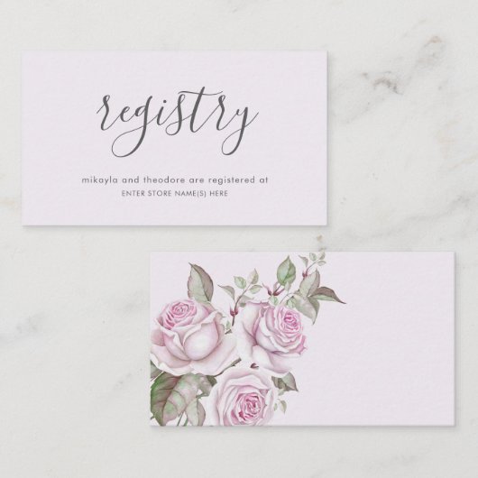 パープルバラ結婚ズ エンクロージャーカード (正面/裏面)