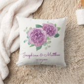 パープルバラ結婚ズ クッション (ブランケット)