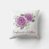 パープルバラ結婚ズ クッション (裏面)