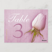 パープルバラ結婚バドのテーブル番号1-9はがき ポストカード (裏面)