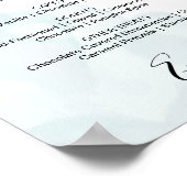 パープルバラ結婚ユーカリのデザートメニューシング ポスター (角)