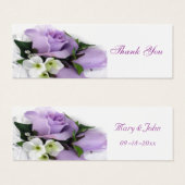 パープルバラ結婚式の引き出物ラベル (正面&裏面)