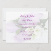 パープルバラ結婚式招待状 招待状 (裏面)