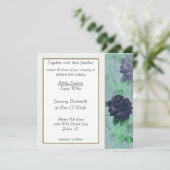 パープルバラ結婚式招待状 招待状 (スタンド正面)